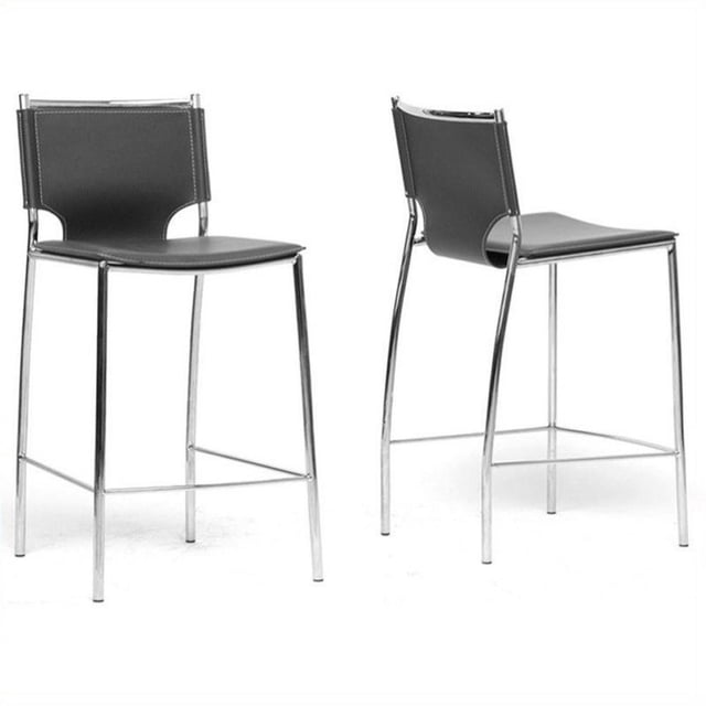 Montclare Counter Stool in Black (Set of 2)
