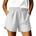 thumbnail image 2 of MLCDZ Athletic Shorts for Women High Waisted Comfy Pull On Elastic Waist Casual Loose Summer Sweat Short Pants with Pocket, 2 of 8