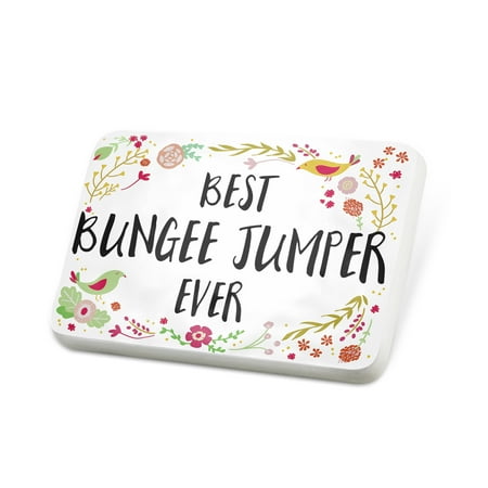 Porcelein Pin Happy Floral Border Bungee Jumper Lapel Badge – NEONBLOND