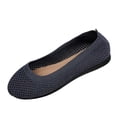 thumbnail image 3 of Women Shoes Womens Flats Slip On Ballet Flats for Women Closed Round Toe Hollow Mesh Knit Flat Shoes Solid Color Breathable Comfort Walking Loafers Wide Width Women Shoes Casual Dress Daily House, 3 of 10