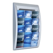 Paperflow Quick Fit Systems Wall Mounted Literature Display, Four Pockets, 1/3Letter x3, Silver (4060US.35)