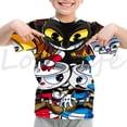 thumbnail image 3 of Camiseta de Cuphead para niños, camisetas de dibujos animados para niños y niñas, camisetas de juego de anime, camisetas de CUPHEAD, camisetas de manga corta de verano para niños, ropa, 3 of 5