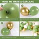 thumbnail image 4 of Kit de arco de guirnalda de globos verdes de 152 piezas con globos de eucalipto, olivo, melocotón, blanco, dorado y vegetación Adepaton HMYH472, 4 of 7