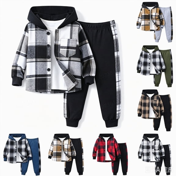 Gerichy Toddler Kids Boy Shorts Clothing Set 0 6 12 18 24 Months 2T 3T Toddler Boys Outfits Long Sleeve Prints Tops Pants Child 2Pcs Set Kids Fall Winter Clothes for Boys Set