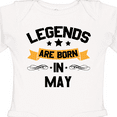 thumbnail image 4 of Inktastic legends are born in may Boys or Girls Long Sleeve Baby Bodysuit, 4 of 5