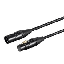 Monoprice Starquad XLR Microphone Cable - 100 Feet - Black | XLR-M to XLR-F, 24AWG, Optimized for Analog Audio - Gold Contacts - Stage Right Series