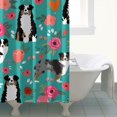 thumbnail image 4 of Australian Shepherd Dog and Flower Shower Curtain 72"x72" ,Bathroom Decorative Shower Curtains Set with 12 Hooks,Modern Waterproof Washable Shower Curtain, 4 of 6
