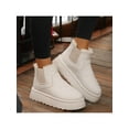 thumbnail image 4 of Women's Fashion Winter Platform Suede Boots with Fuzzy Fluffy Design - Outdoor, 4 of 9