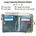 thumbnail image 4 of FALAN MULE Wallet Women Small RFID Blocking Bifold Leather Wallets for Women Vintage Coin Purse With Zipper and Kiss Lock, 4 of 7