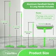 thumbnail image 3 of TidyBliss Window Squeegee for Home with Extension Pole 56" (Green), 3 of 9