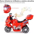 thumbnail image 4 of Costway Moto Montable para Niños Moto Eléctrica Juguete de Batería 6 V con 3 Ruedas Música Incorporada Focos Función Adelante y Atrás Rojo, 4 of 8