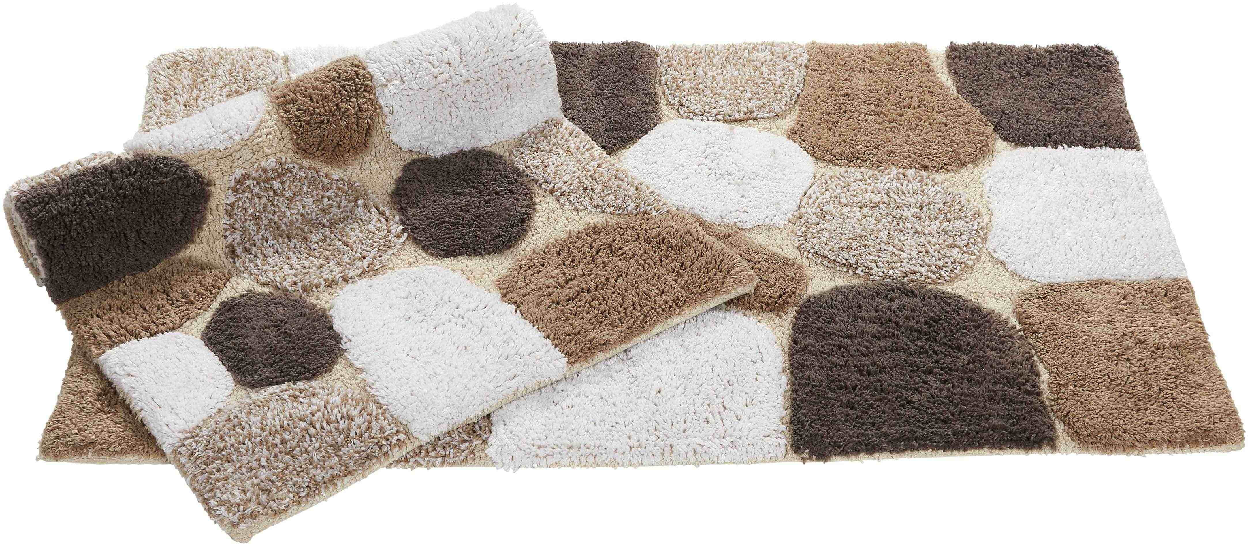 Chesapeake Pebbles 2 PC Safari Bath Rug Set (21 inchx34 inch & 24 inchx40 inch)