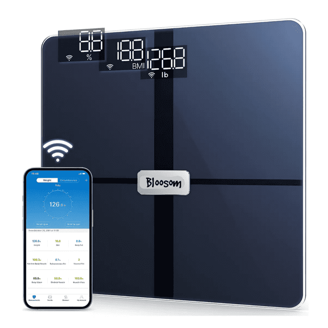 Báscula Bloosom Renpho Con Cálculo De Grasa Corporal/bluetooth/wi-fi Negro
