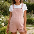 thumbnail image 2 of MEZZALL Solid Color Women Maternity Romper For Summer Pregnancy Adjustable Waistband Stretchy Comfy Casual Breathable Soft Shorts Stylish Pregnant Shorts, 2 of 3