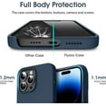 thumbnail image 4 of Liquid Silicone Case for iPhone 14 Pro Max, [Scratch-Resistant, Anti-Fingerprint, Shockproof] Protective Slim Phone Case, 4-Layer Cover with Microfiber Lining, Silky-Soft Touch, Navy Blue, 4 of 14