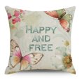 thumbnail image 4 of Juego de 8 fundas de cojín con patrón de flores de mariposa, fundas de cojín de 45x45 cm, funda de almohada decorativa para sofá, coche y hogar JAMW Sencillez, 4 of 5