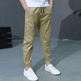 thumbnail image 5 of RIJOPUTY Pull on Pants Football Pants Empire Pants Boys Size 16 Pants Sweat Pants Size 16-18 Youth Warm Clothes Baby Boy Clothes 12-18 Months 6 Month, Khaki 13-14 Years, 5 of 8