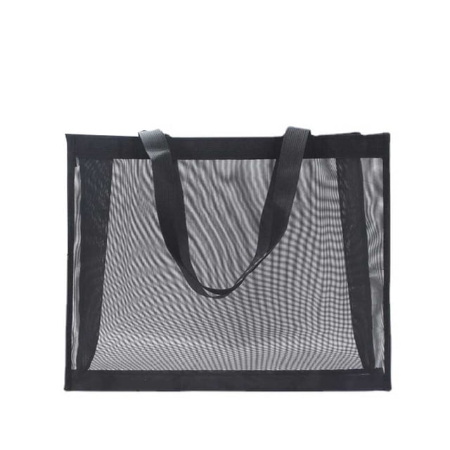Advancent Bolsa de almacenamiento de playa de malla, bolsa de ropa de gran capacidad con correa para el hombro, organizador de bolso de Type2