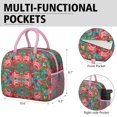 thumbnail image 6 of Lunch Bag Lunch Box for Women Reusable Insulated Lunch Cooler Bags,Large Capacity for Work Travel Picnic,Water-Resistant Pioneer Colorful Floral Lunch Tote Bag Gifts for Woman Mom Pink, 6 of 6