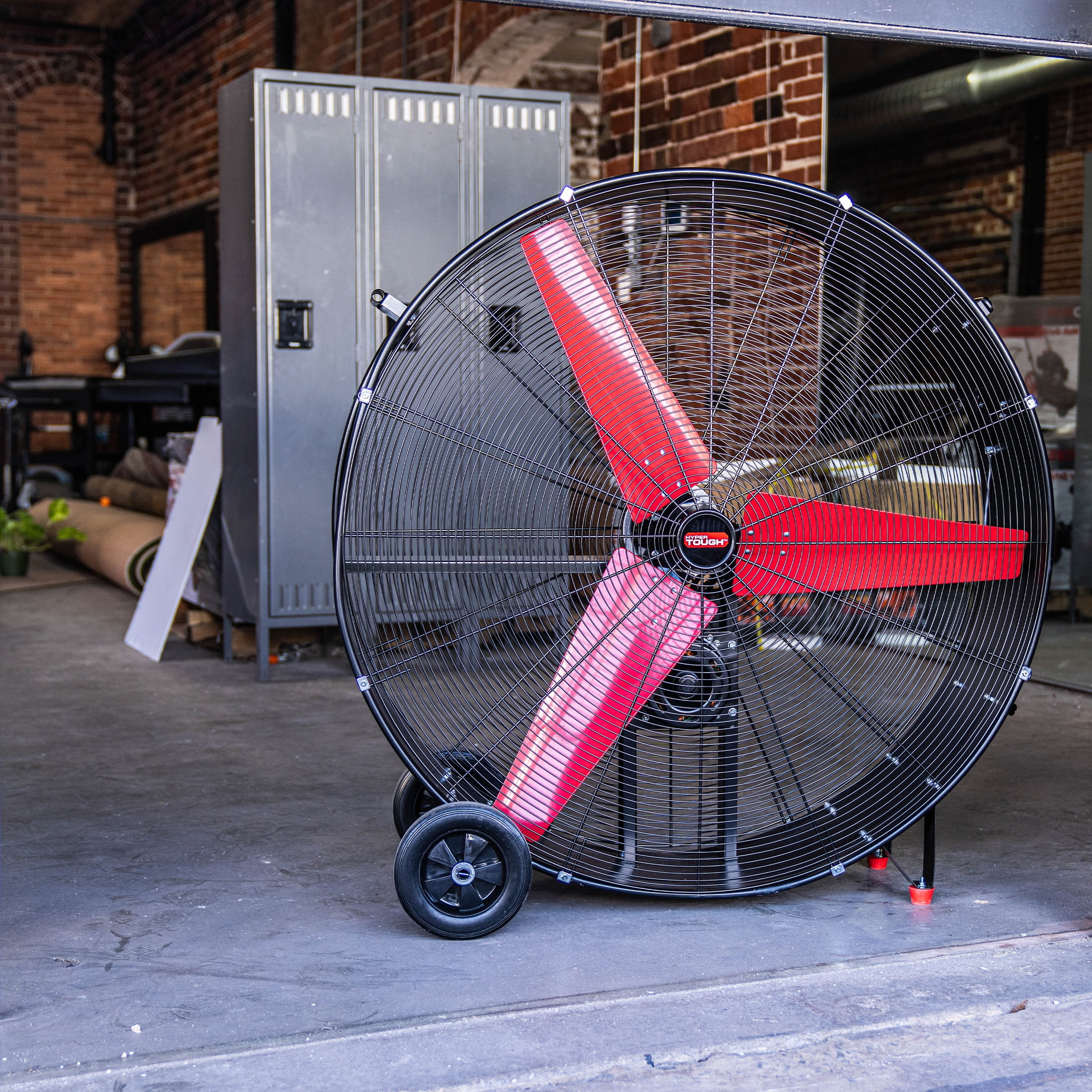 Hyper Tough New 42 inch Commercial & Industrial Belt Drive Drum Fan Red & Black