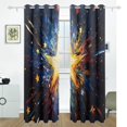 thumbnail image 2 of Stars Starry Sky Black Out Curtains 84 Inch Length Curtains for Sliding Glass Doors Bedroom Living Room 2 Pack, 2 of 6