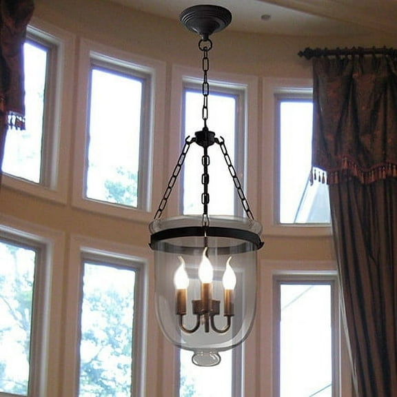 Warehouse of Tiffany Leticia 3 Light Clear Glass 12-inch Chandelier