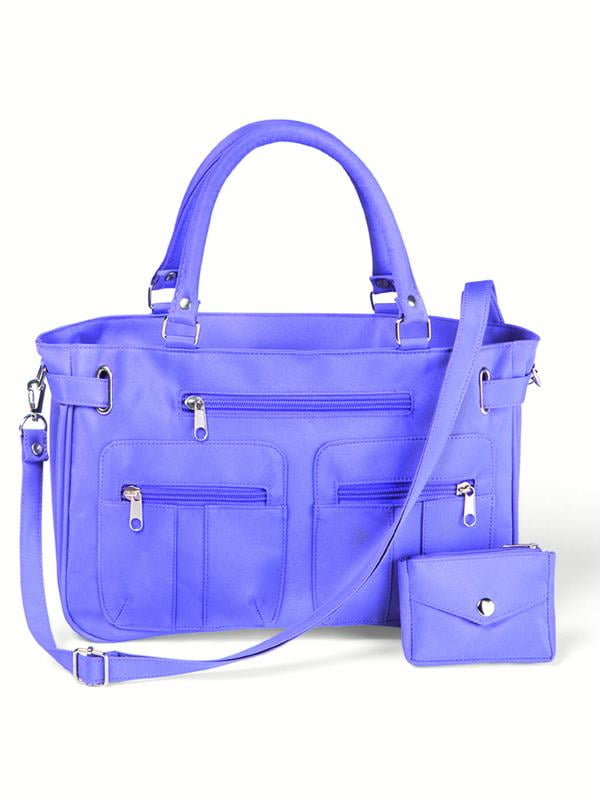 Collections Etc. Women's Stylish DoubleHandle Zippered 6Pocket