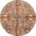 thumbnail image 1 of Ahgly Company Tapis Rond Abstrait Rouge Châtaigne pour Intérieur, 6 Pieds Rond, 1 of 6