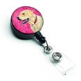 thumbnail image 1 of Carolines Treasures LH9383PKBR Bobine de Badge Rétractable Labrador Rose, 1 of 2