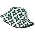thumbnail image 2 of ZICANCN Four Leaf Green Flowers Bucket Hat , Unisex Print Double-Side-Wear Bucket Hat for Golf Fishing Beach Outdoor, 2 of 5
