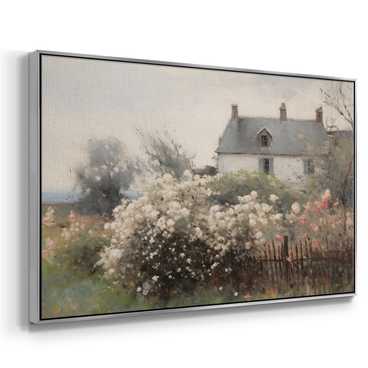 Vintage Landscape-XIV By Wexford Home Framed in Silver Wood Gallery Wrapped Canvas 27 in. x 41 in.
