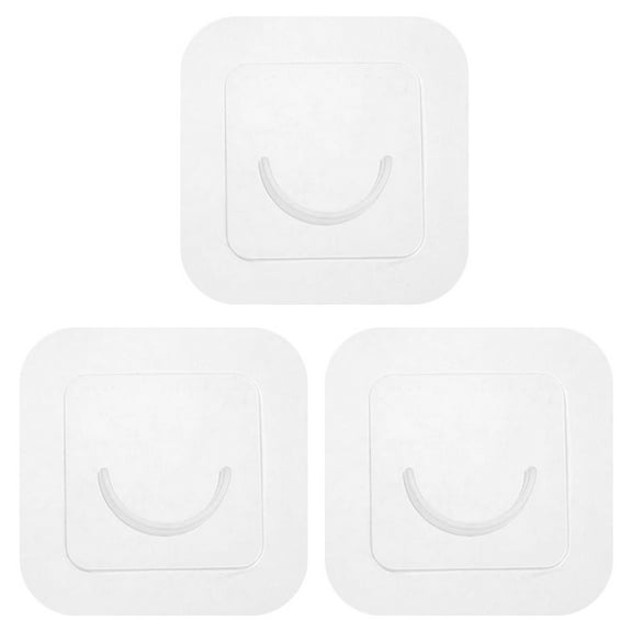 Troglfold shower rod racks Clear Adhesive Shower Rod Brackets - 3pcs,2.36"X2.36"X0.59"