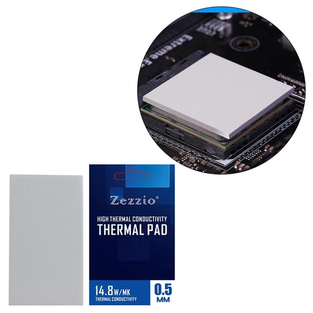 Almohadilla térmica para enfriadores de CPU Disipador para computadora portátil Resistencia al calor no conductora Relleno de espacio Memoria - 85x45x0,5 mm 85x45x05 mm shamjiam Parche térmico
