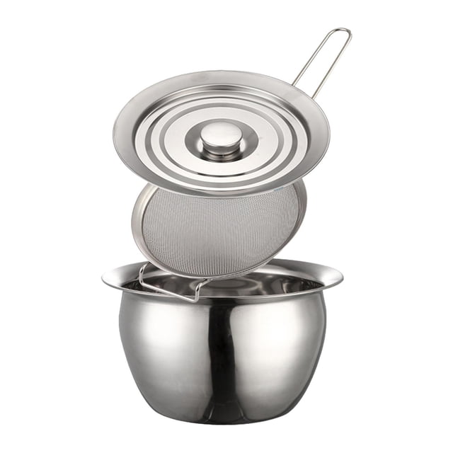 Contenedor de grasa de 5,4 L Gloria con filtro y tapa multifuncional acero inoxidable 304
