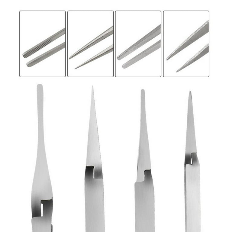 Stainless Steel Precision Tweezers Reverse Fixed Self-locking