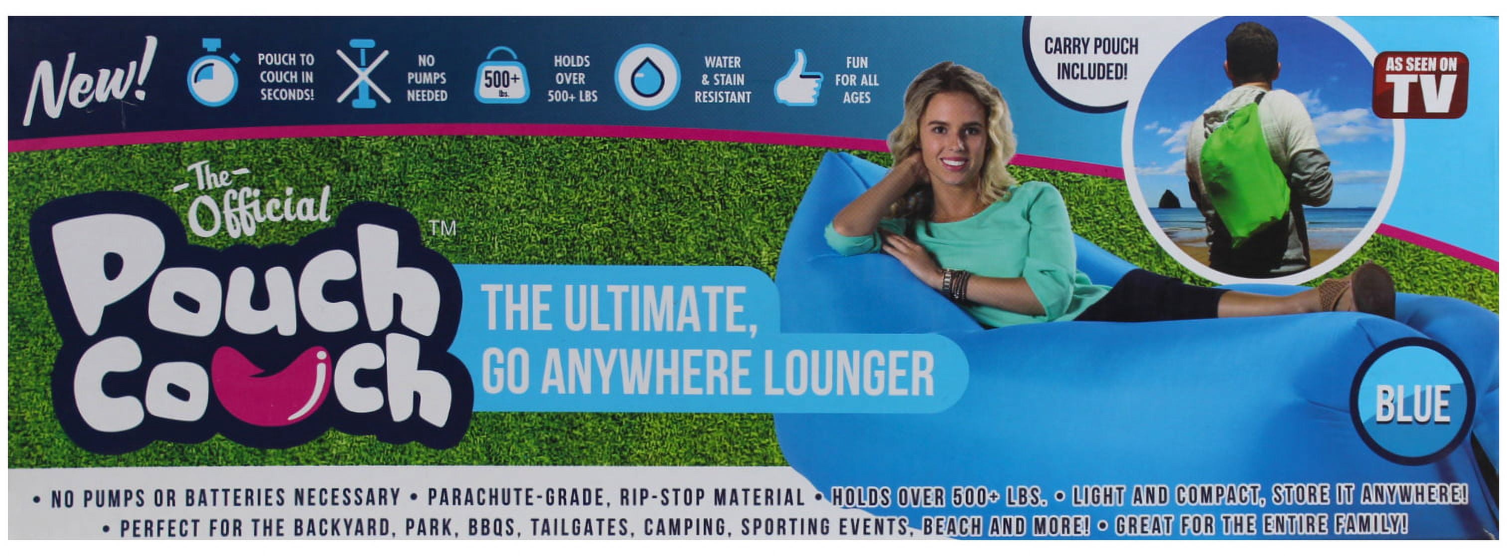 Pouch Couch Outdoor Inflateable Seating Cushion, Blue