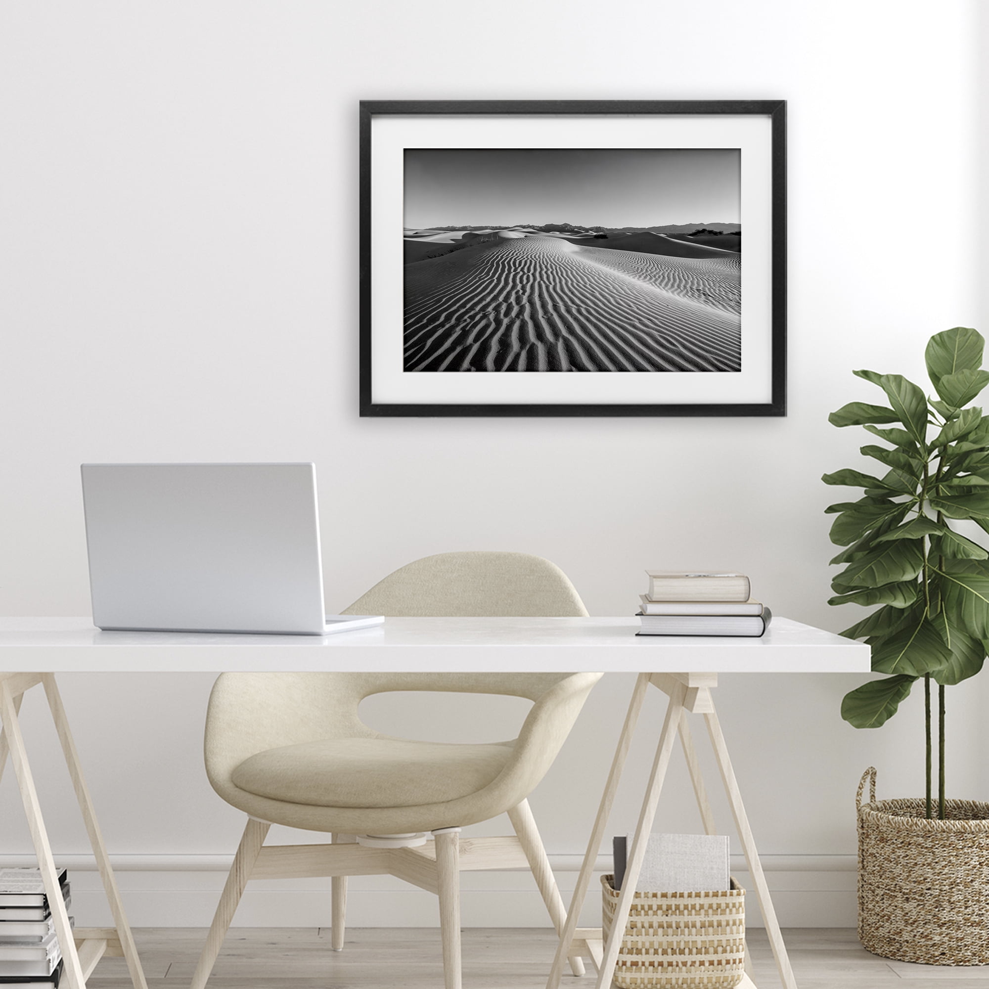 Stupell Industries Sand Waves In The Distance Black Framed Print Under Glass, design by Jon Evan
