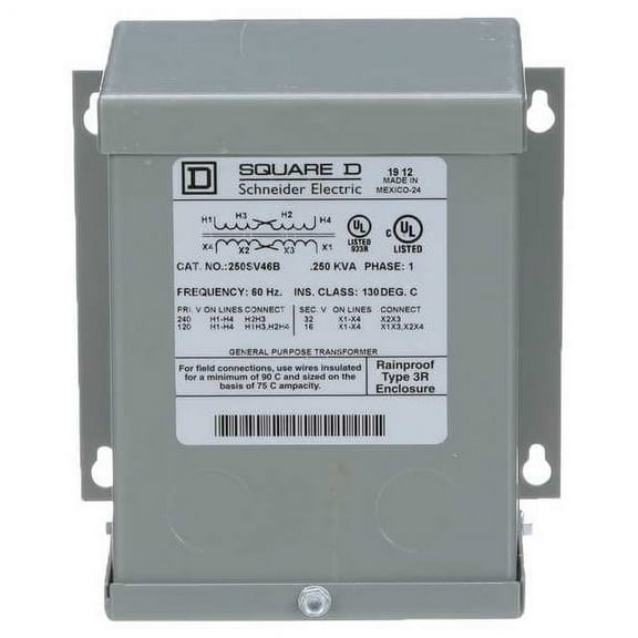Buck Boost Transformer, 250 VA, NEMA 3R, 16/32V AC, 120/240V AC