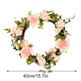 thumbnail image 2 of Guirnalda de camelia falsa simulación de plantas de flores artificiales que cuelgan la puerta de la boda decoración del hogar rosa 40CM Jumpingount HA9074-04B, 2 of 6