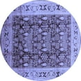 thumbnail image 1 of Ahgly Company Indoor Round Oriental Blue Traditional Area Rugs, 8' Round, 1 of 4