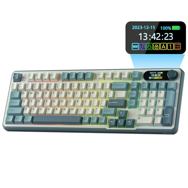 Teclado mecánico RK ROYAL KLUDGE S98 con pantalla inteligente de 98 teclas