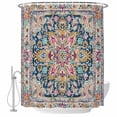 thumbnail image 2 of Shower Curtains for Bathroom, Colorful Boho Waterproof Fabric Shower Curtain, Ethnic Vintage Mexican Flowers Southwestern Decorative Bathroom Curtain for Bathtub, 66"x72", No Hooks Included, 2 of 9