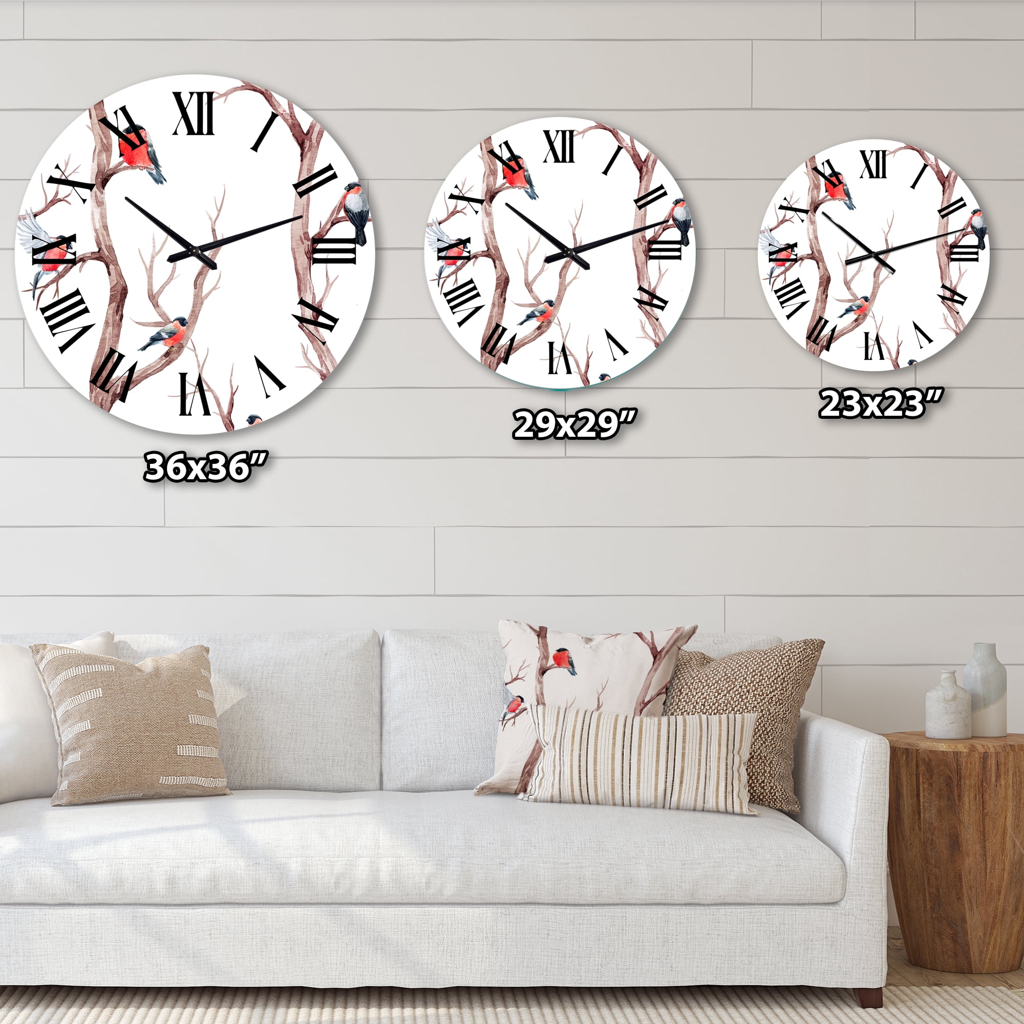 Designart 1 in Quartz Traditional Wall Clock