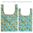thumbnail image 3 of Wrapables JoliBag Collection Reusable Shopping Bag (Set of 2), Avocado, 3 of 5