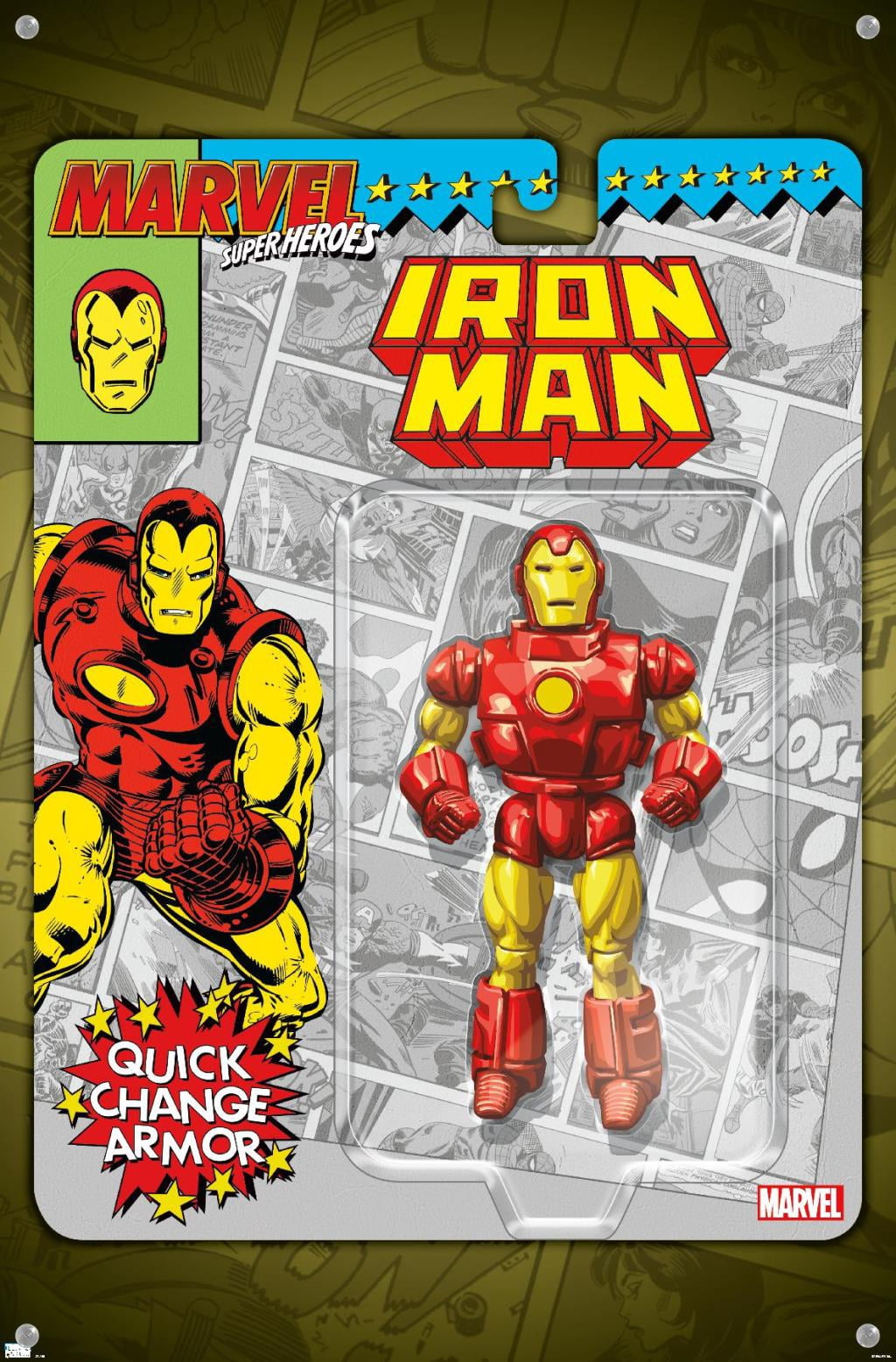 Marvel Toy Vault - Iron Man Wall Poster with Push Pins, 14.725" x 22.375"