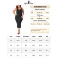 thumbnail image 6 of DARING DIVA Plus Size Sweater V Neck Ribbed Knit Bodycon Dress 2X Black, 6 of 6