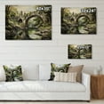 thumbnail image 4 of Designart "Green Bridge peaceful Arch III" Architecture Print on Natural Pine Wood, 4 of 5