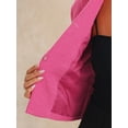 thumbnail image 5 of INSPIRE CHIC Women's Notch Lapel Jacket Office Long Sleeve Casual Blazer Jackets S Hot Pink, 5 of 6