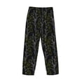 thumbnail image 3 of Lsque Lilies Flowers Print Men's Pajama Pants, Lounge Pant - Comfortable Home Wear,Elastic Waistband, Stylish Design-Large, 3 of 9