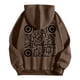 thumbnail image 4 of MHFRRA Suéter Unisex con Capucha, Mangas Largas y Bolsillos, Estampado de Código Qr En Color Liso, para Otoño E Invierno Café, 4 of 4